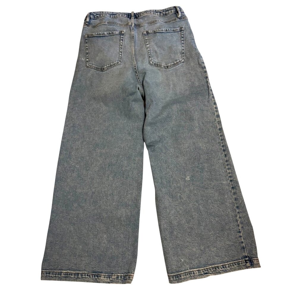 Ava & Viv Wide Leg Lighter Wash Denim Jeans Size 16 Womens Relaxed Fit Stretch - Picture 6 of 14